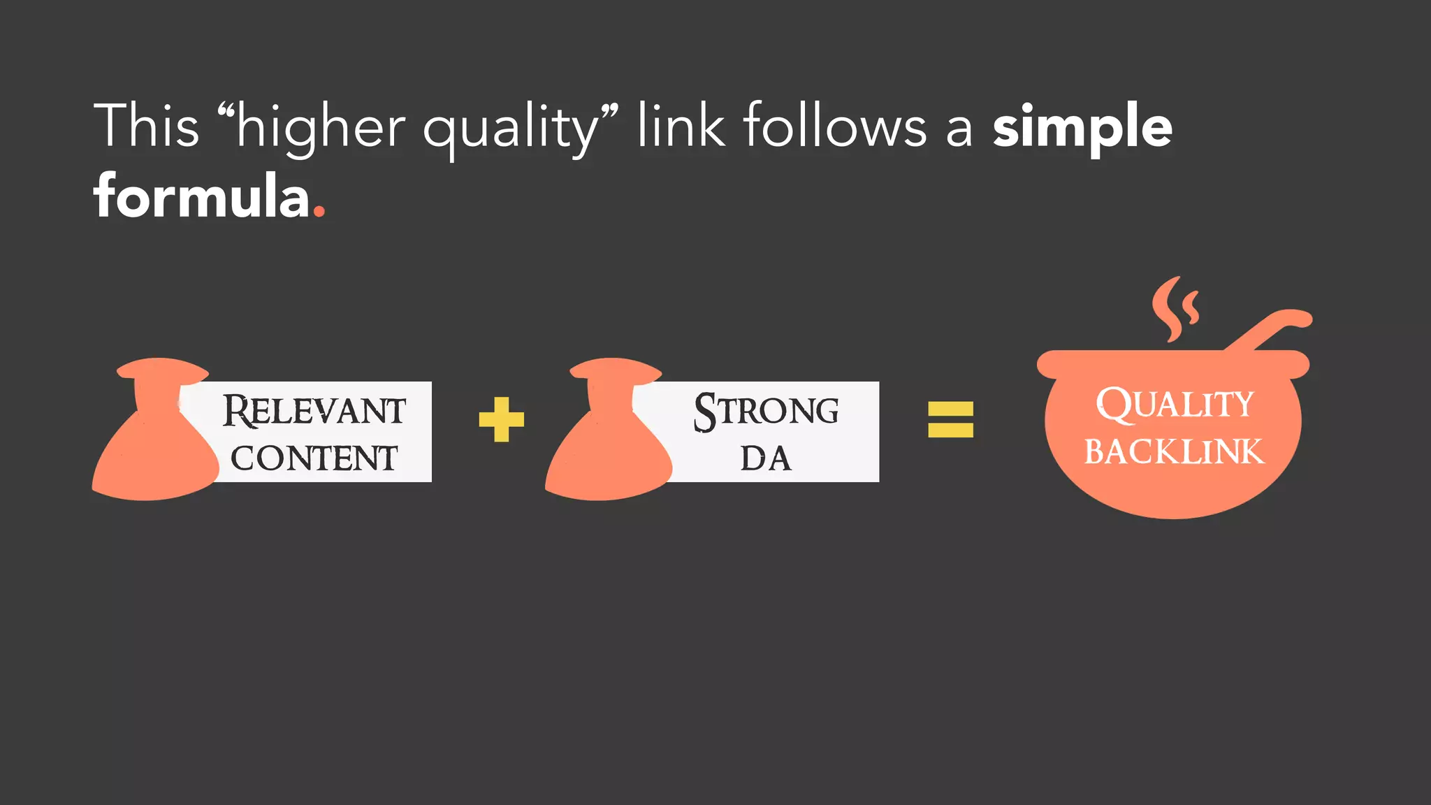 We later uncovered that backlinking success
was not dependent on a purely raw number
of links.
Site Page 
 SERP
Position
# of
Backlinks
Avg.
DA
Email
Etiquette
8 8 71
Networking
Email
12 13 44
ß The Email
Etiquette page
has fewer, but
HIGHER QUALITY
links. 
 