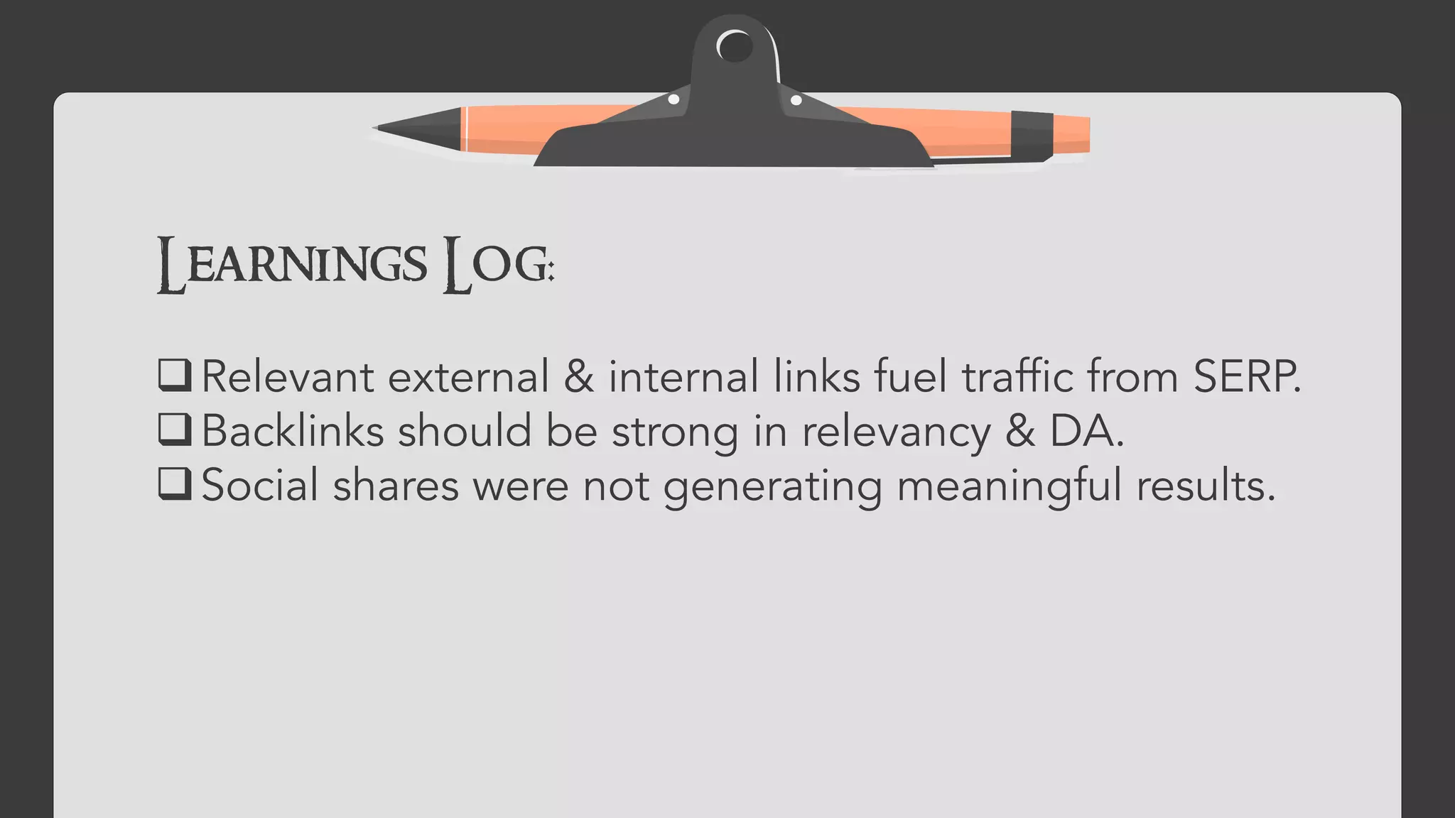 Beyond organic traffic, we wanted to
continually grow our blog readership.
 