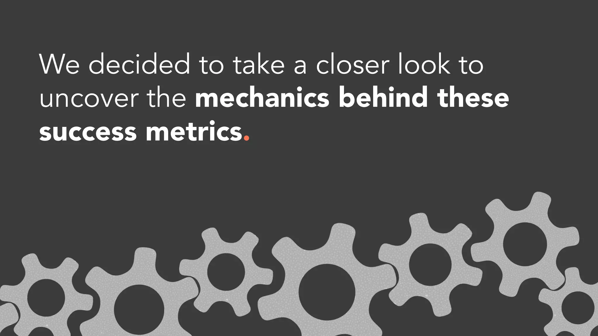 We also noticed that more social shares was
not contributing to more conversions.
CONVERSIONS
SOCIAL SHARES
 