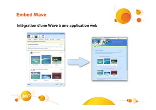 Embed Wave

Intégration d’une Wave à une application web
 