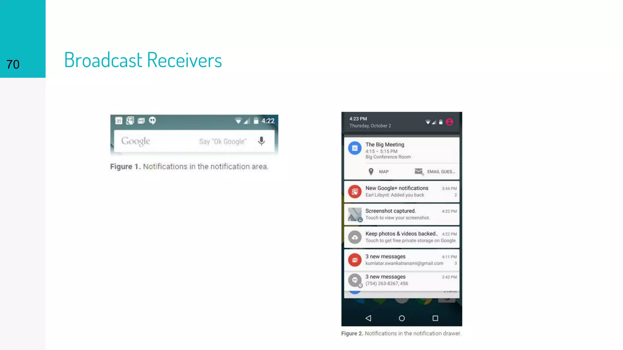 Broadcast Receivers70
 