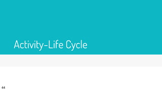 Activity-Life Cycle
44
 