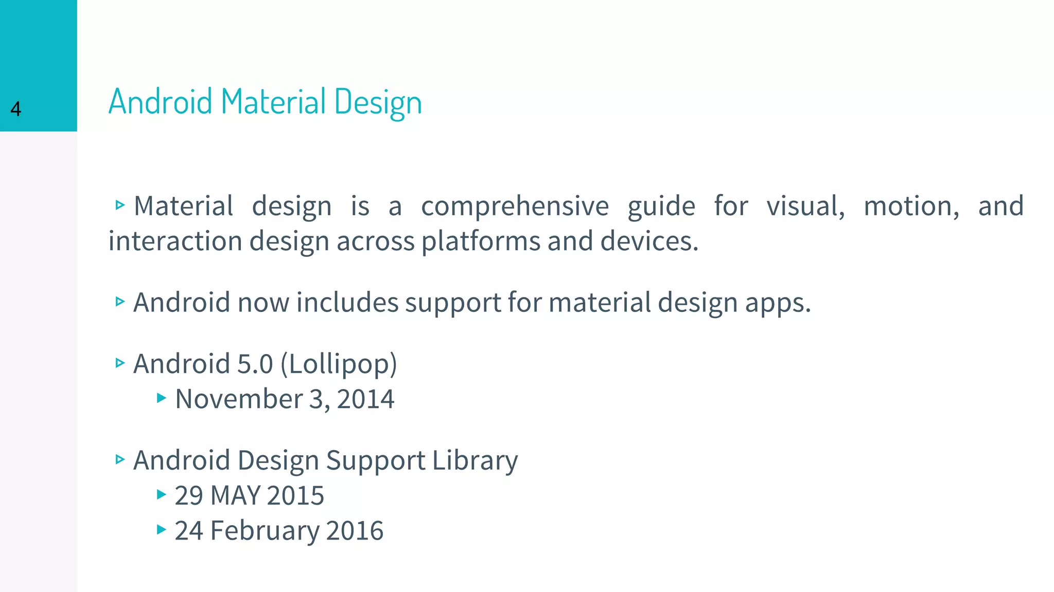 Tk2323 lecture 5 material design & recycler view | PPTX