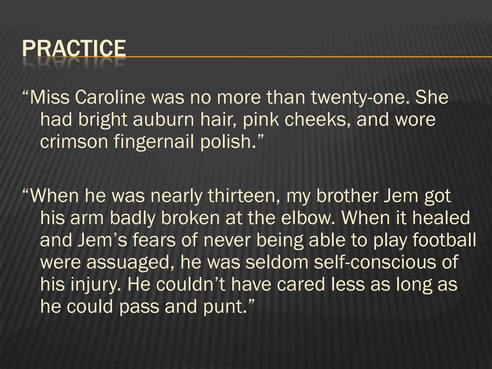 TKaM Characterization PPTX