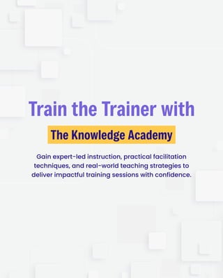 Why Choose Train the Trainer Certification for Career Advancement | PDF