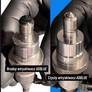 Brudny wtryskiwacz ADBLUE
Czysty wtryskiwacz ADBLUE
 