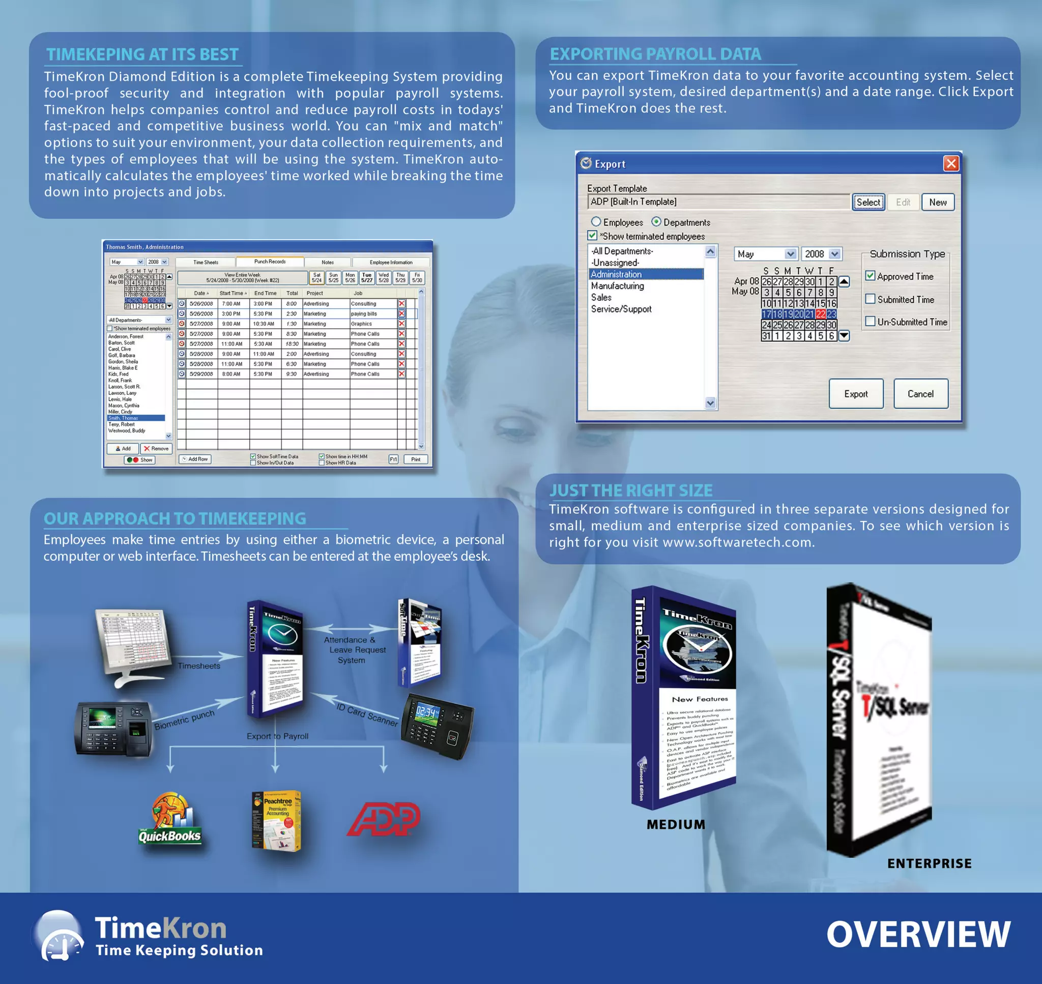 TimeKron - Time Keeping Software Brochure | PDF