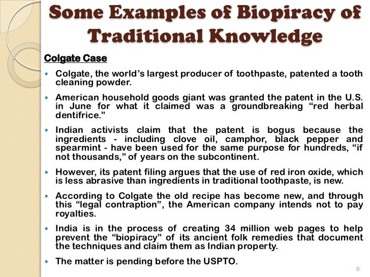 Protection of Traditional Knowledge