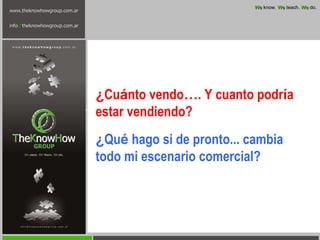 ¿ Cu á nto vendo … . Y cuanto podr í a estar vendiendo? ¿ Qu é  hago si de pronto... cambia todo mi escenario comercial? 