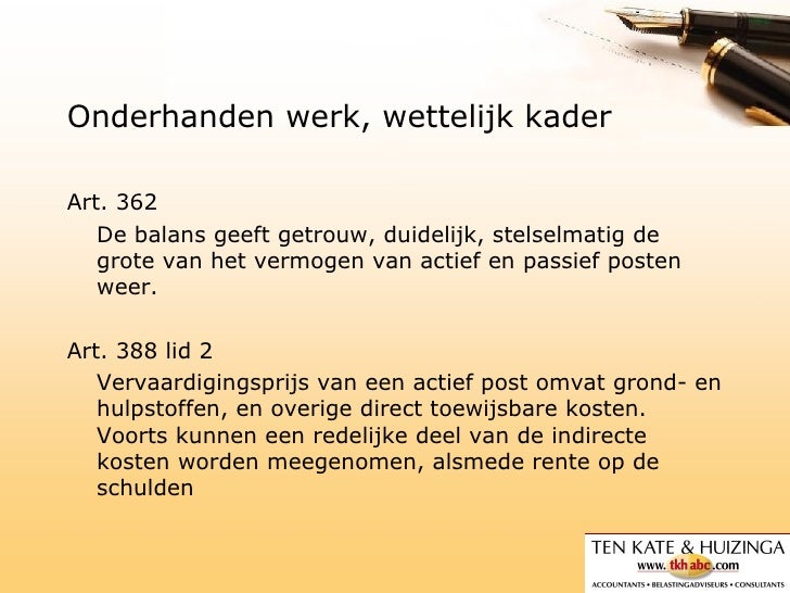 Tkh Masterclass Onderhanden Werk Dd 6 Okt 2009