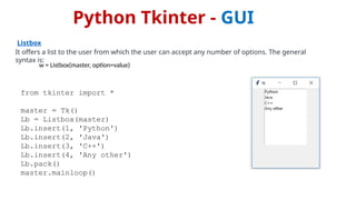 tkinterpptxguipythonImport it is named ‘tkinter | PPTX