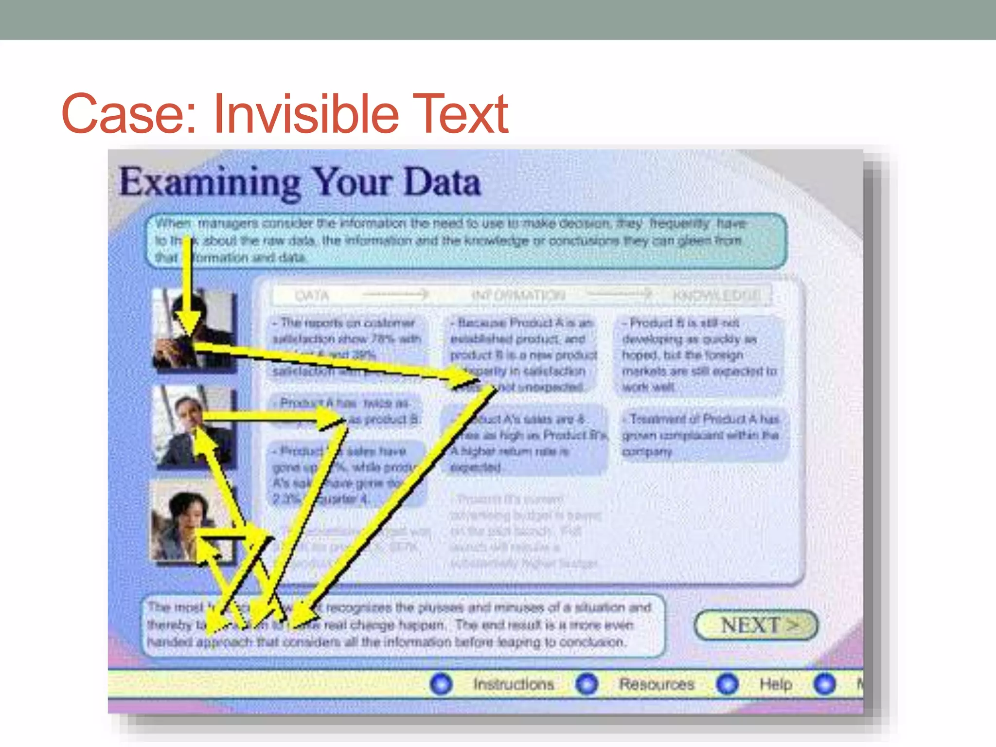 Case: Invisible Text 
 