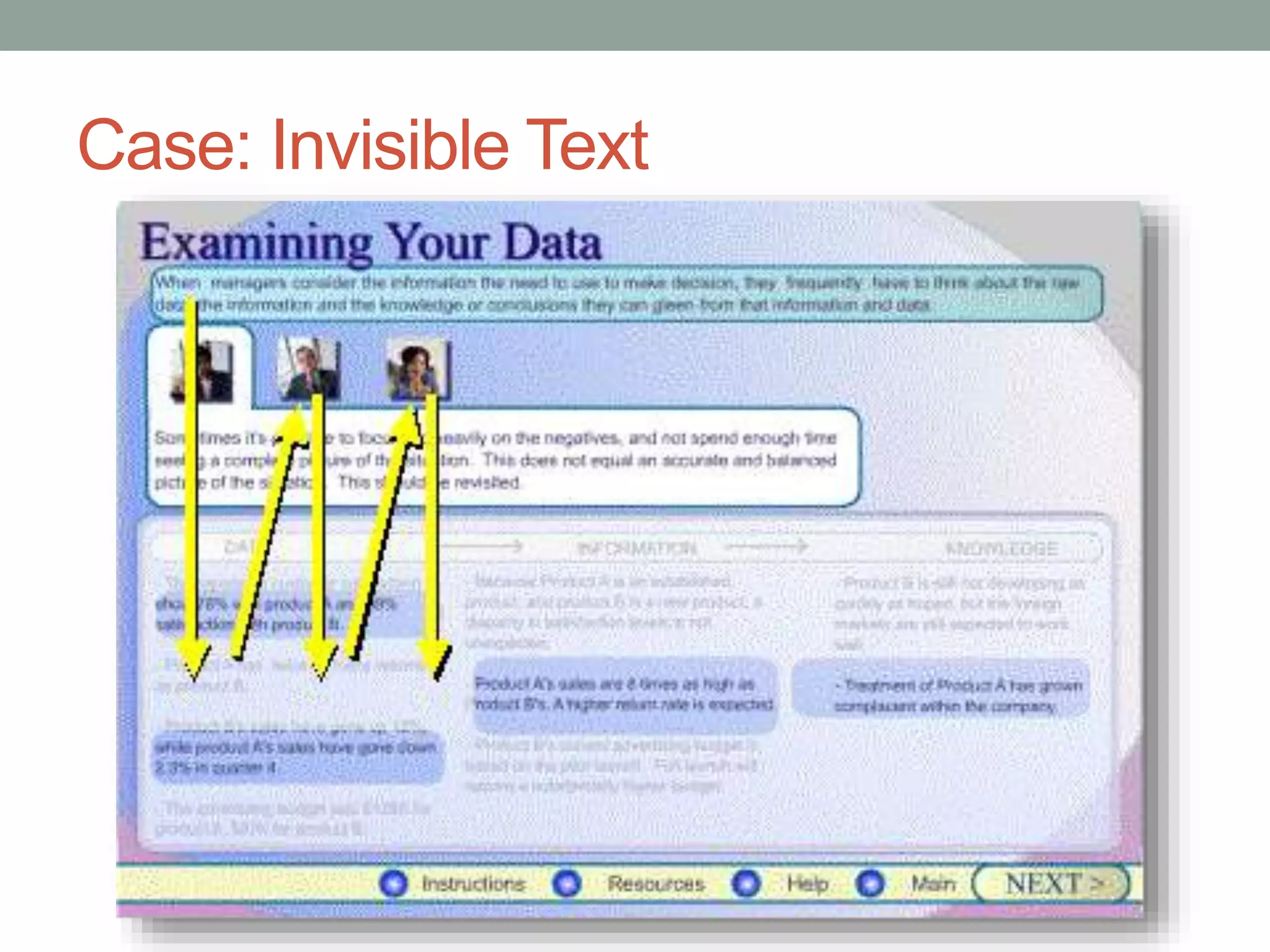 Case: Invisible Text 
 