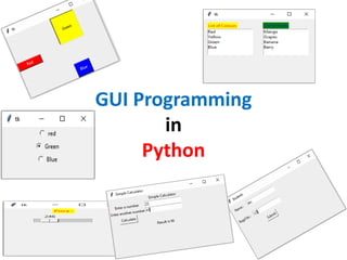 GUI Programming
in
Python
 