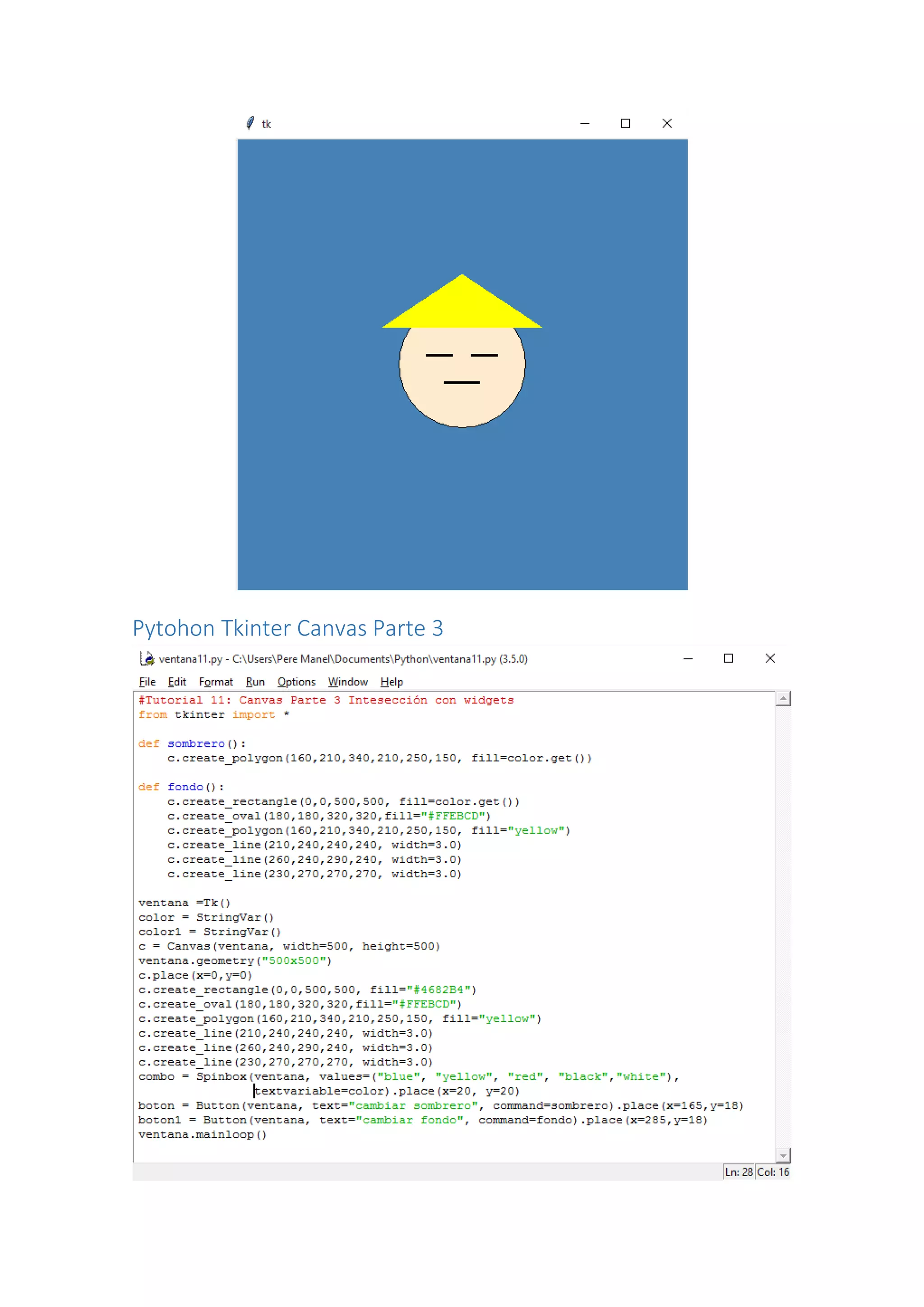 Pytohon Tkinter Canvas Parte 3
 