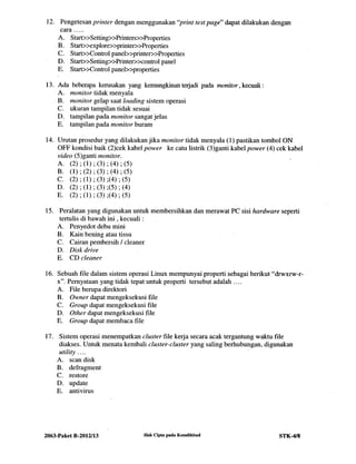 soal ujian kompetensi Tkj 2013