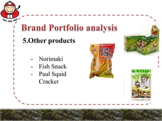5.Other products
- Norimaki
- Fish Snack
- Paul Squid
Cracker
 