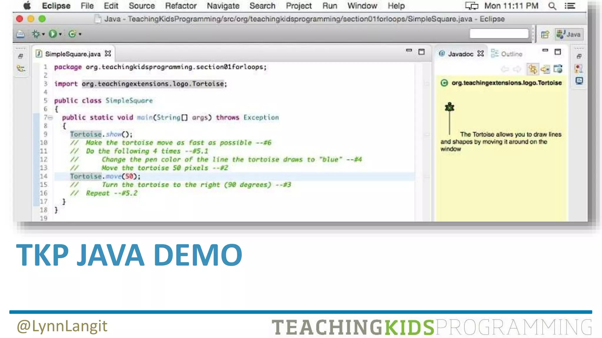 TKP JAVA DEMO
DEMO
@LynnLangit
 