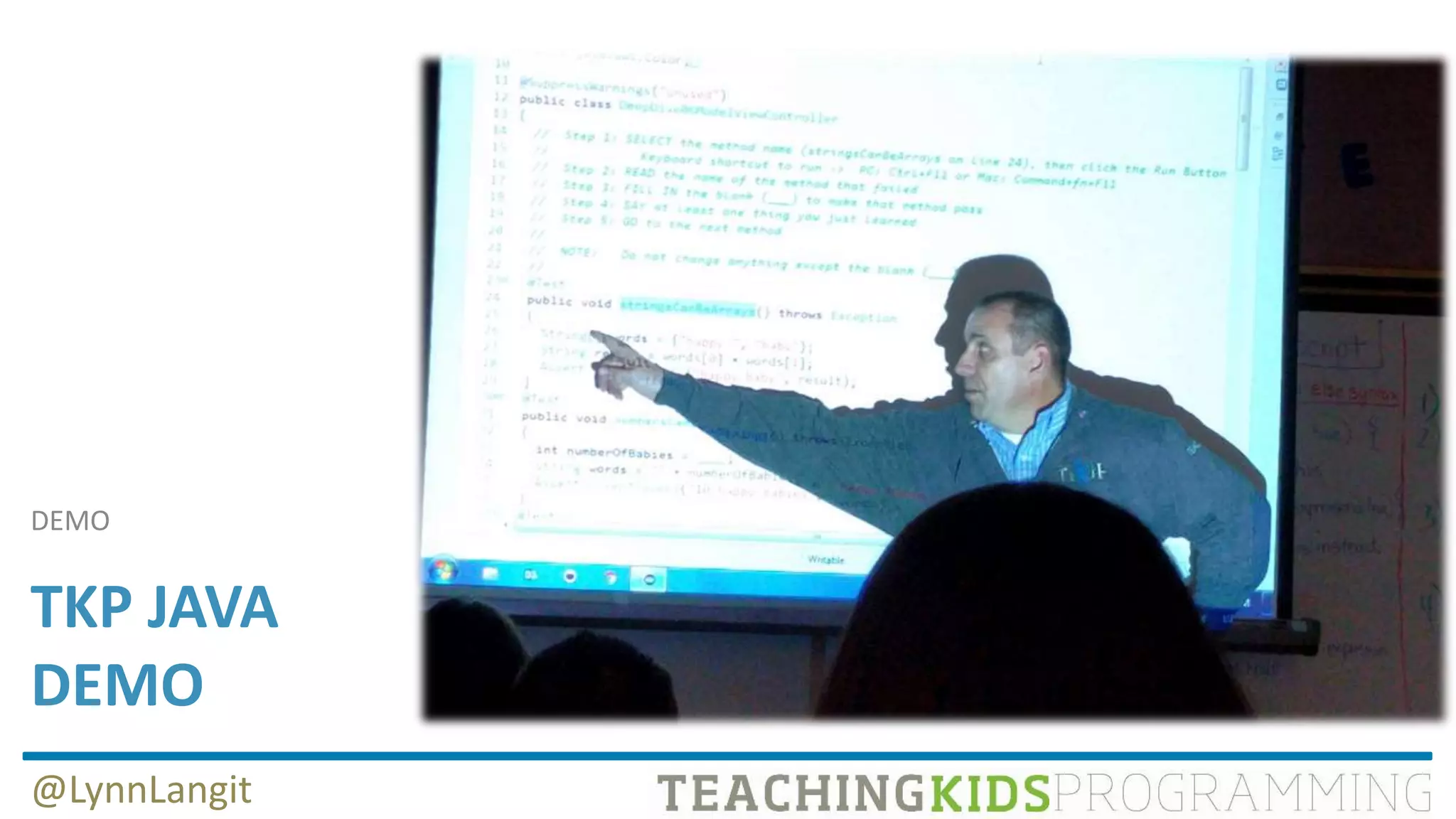 TKP JAVA
DEMO
DEMO
@LynnLangit
 