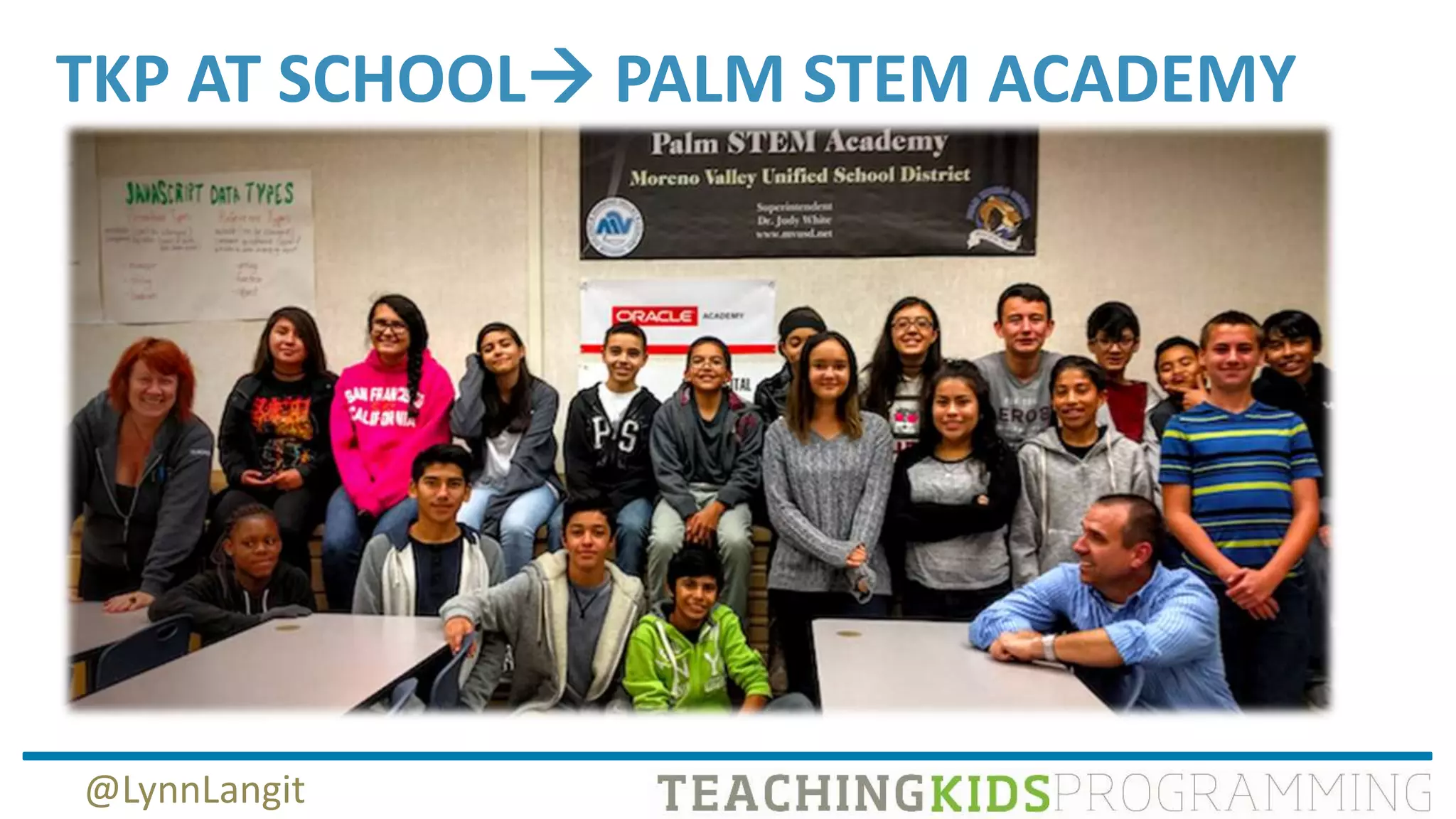 TKP AT SCHOOL PALM STEM ACADEMY
@LynnLangit
 