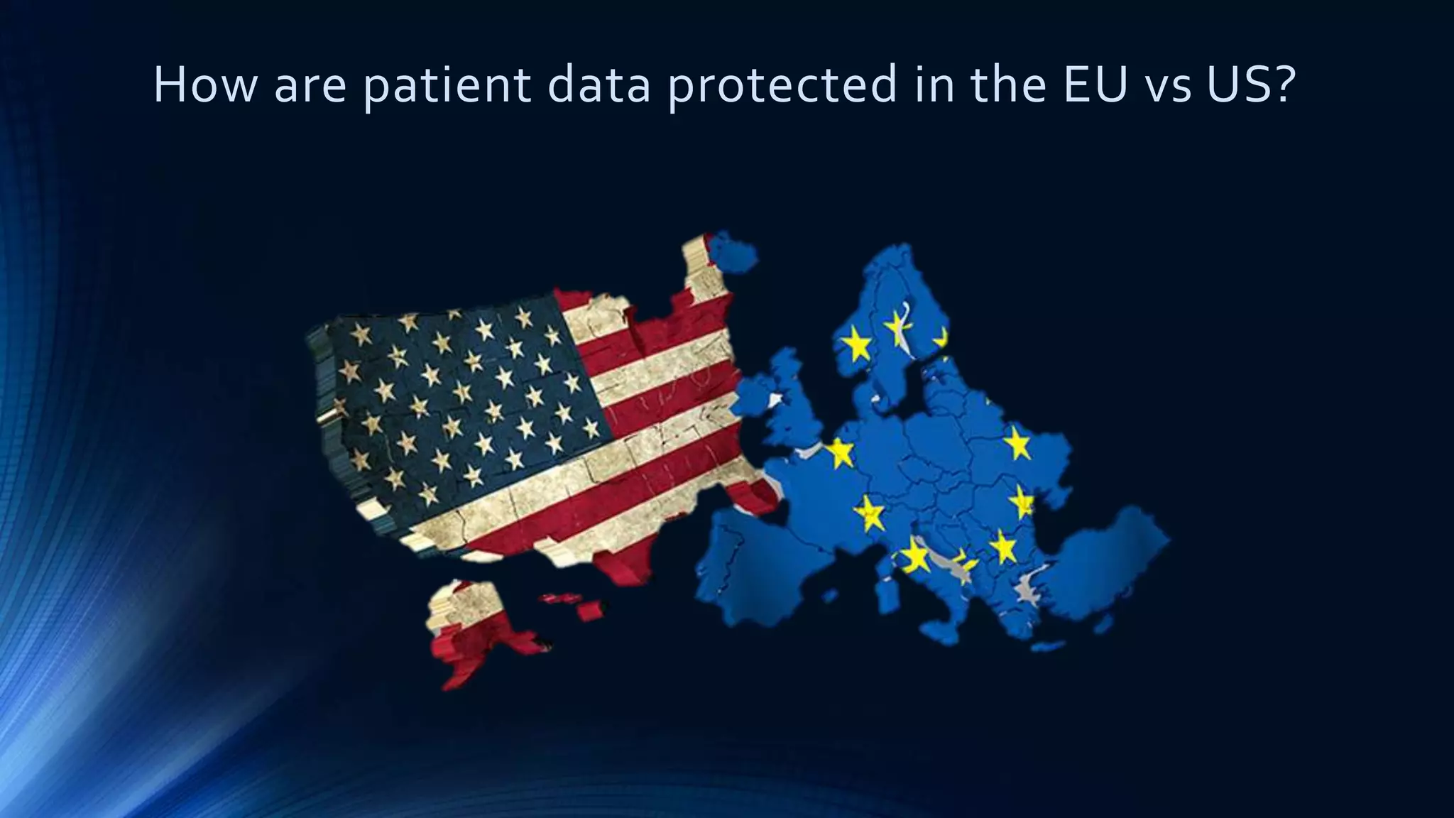 How are patient data protected in the EU vs US?
 