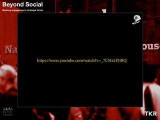 29
Beyond Social
Banking engagement e strategie ibride.
https://www.youtube.com/watch?v=_7CHzLFJtBQ
 