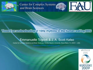 Emmanuelle Tognoli & J. A. Scott Kelso
Center for Complex Systems and Brain Sciences, Florida Atlantic University, Boca Raton, FL-33431 – USA
tognoli@ccs.fau.edu ; kelso@ccs.fau.edu
 