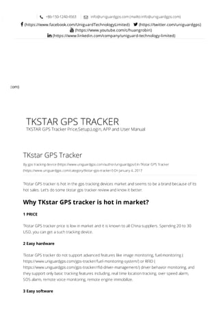 Tkstar gps tracker