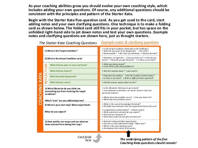 The Toyota Kata Starter Kata