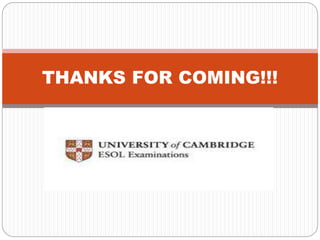 THANKS FOR COMING!!!