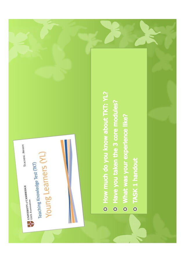 Tkt Young Learners Session 1 Pdf