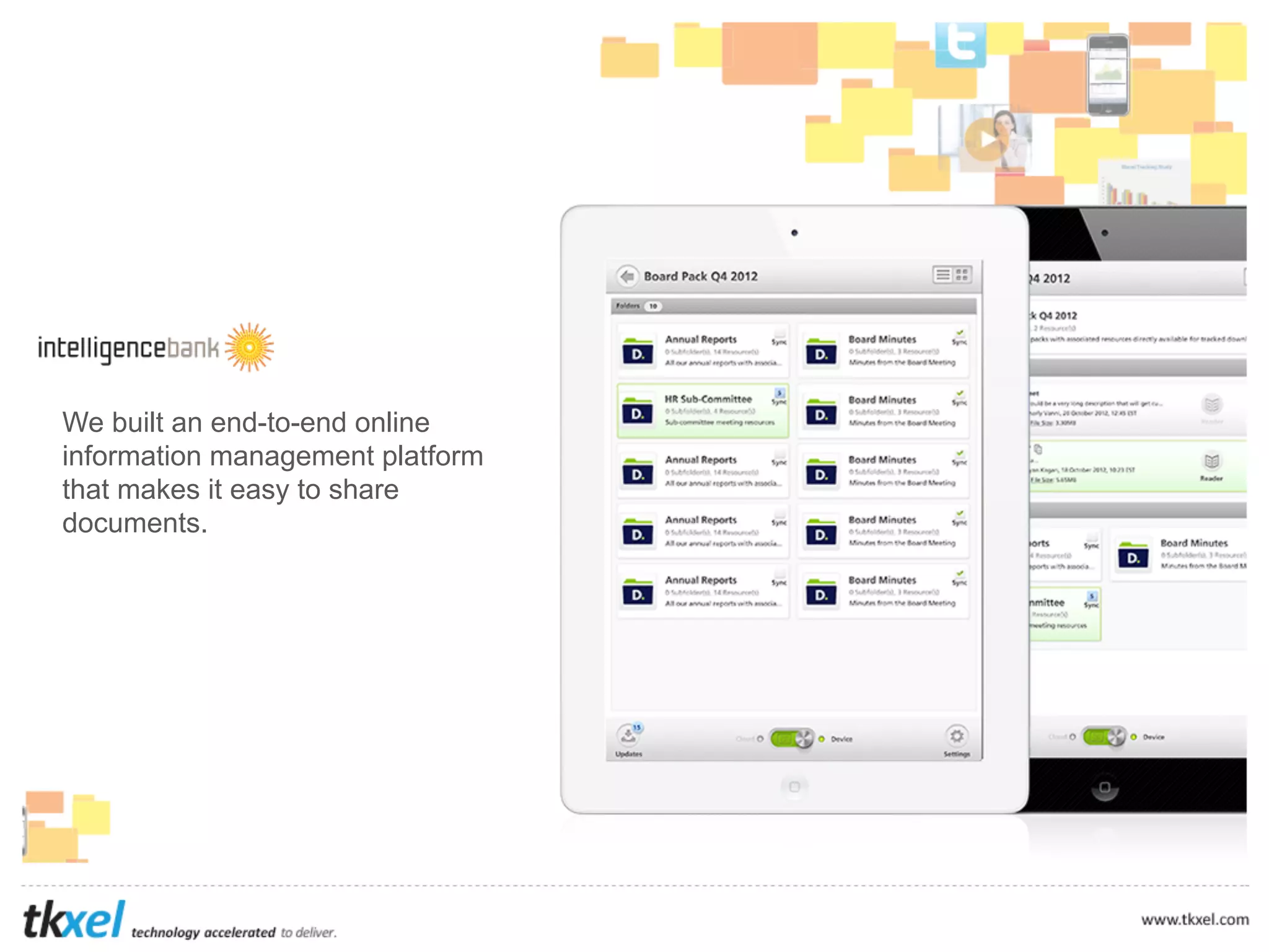 We built an end-to-end online
information management platform
that makes it easy to share
documents.

 