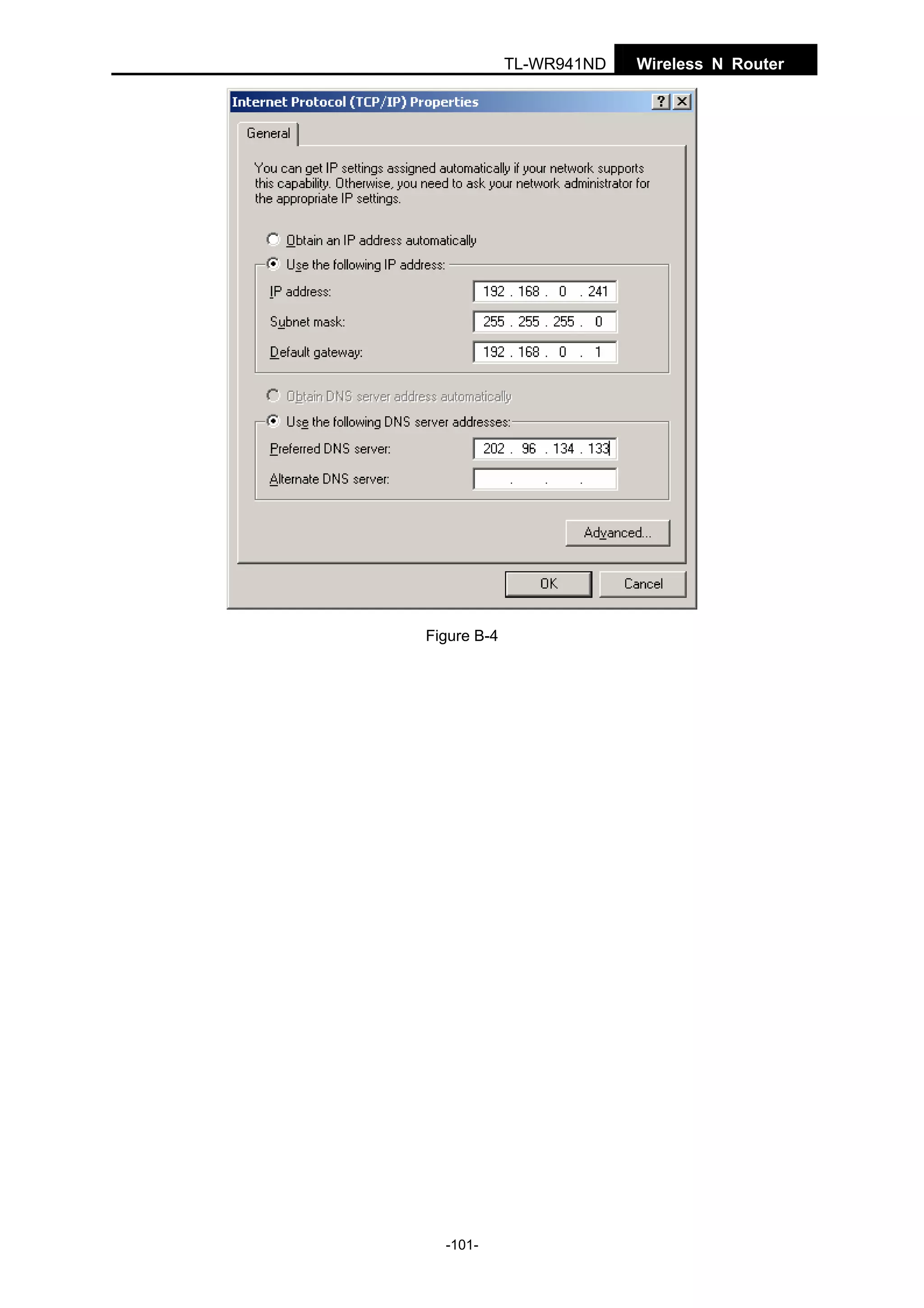 TL-WR941ND

Figure B-4

-101-

Wireless N Router

 