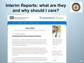 Interim Reports: what are they
and why should I care?
64
 