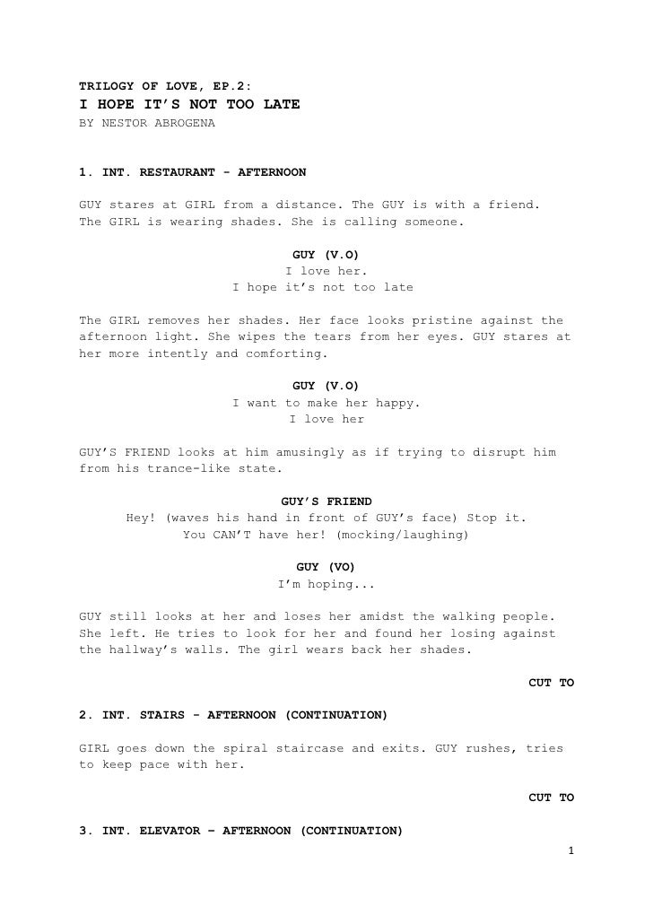 sample script format