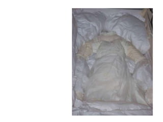 Students examined the wedding dresses and discussed the time periods of the dresses.  Also talked about problems with the preservation and what could be improved.