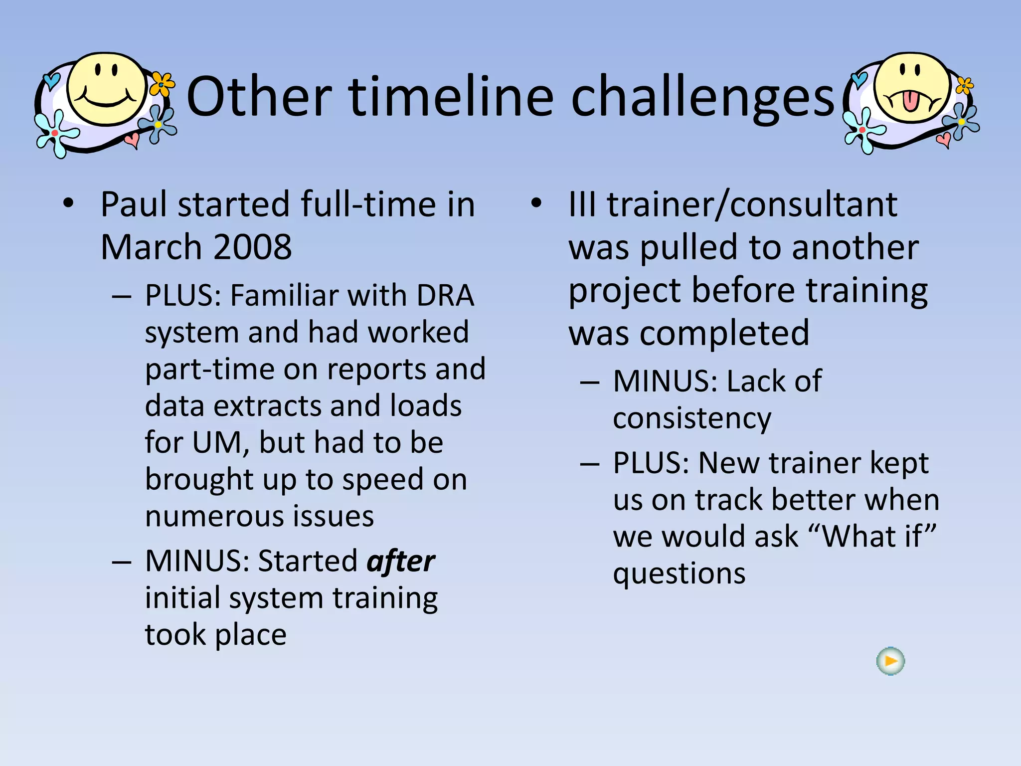 Planning by the seat of your pants : implementing ILS on a deadline