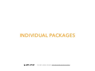 INDIVIDUAL PACKAGES
PRE-ORDER CAMPAIGN: REWARDS | HTTP://PUBLISHIZER.COM/THE-LEAN-BRAND
 