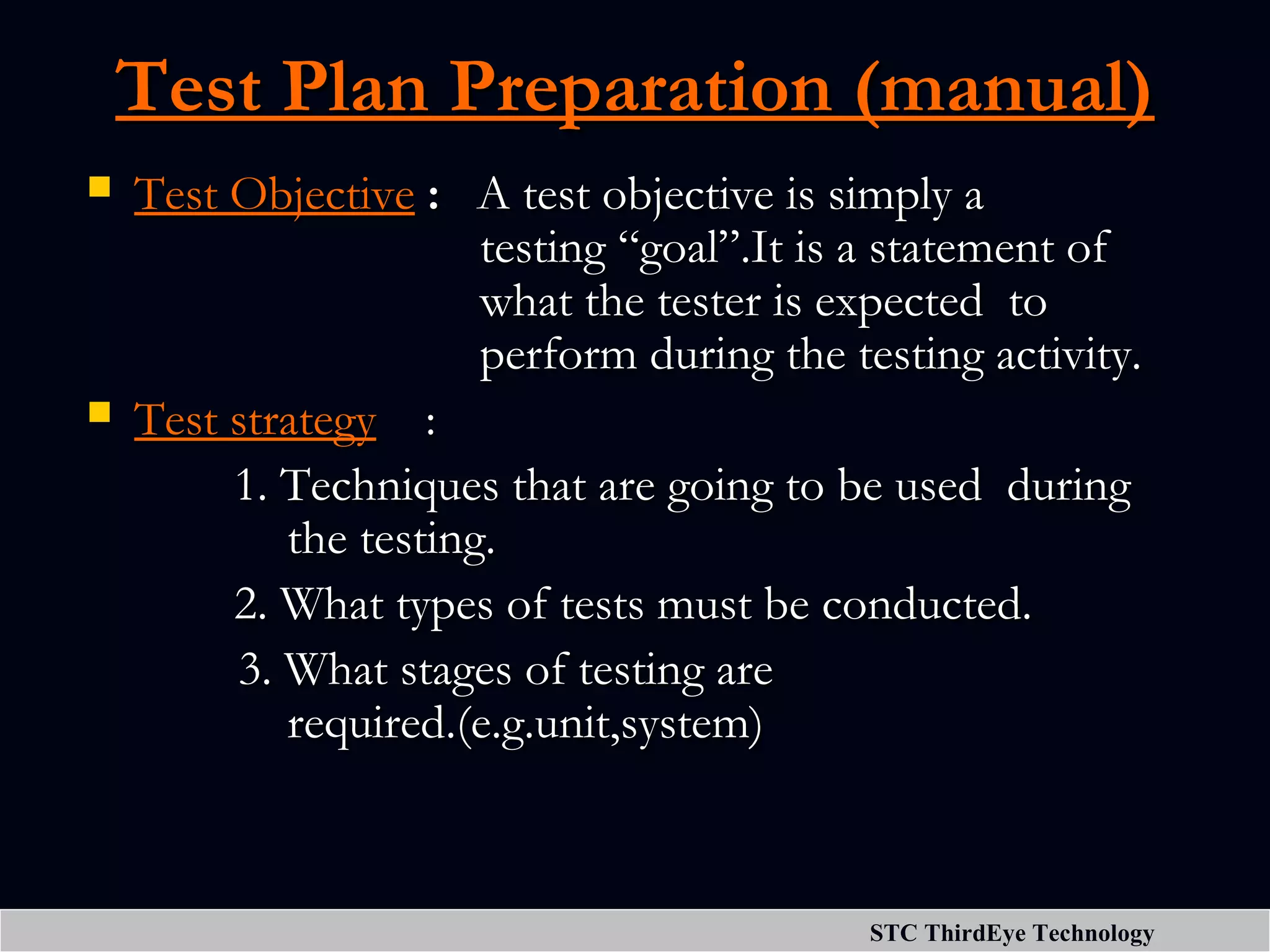 TESTING LIFE CYCLE PPT | PPT
