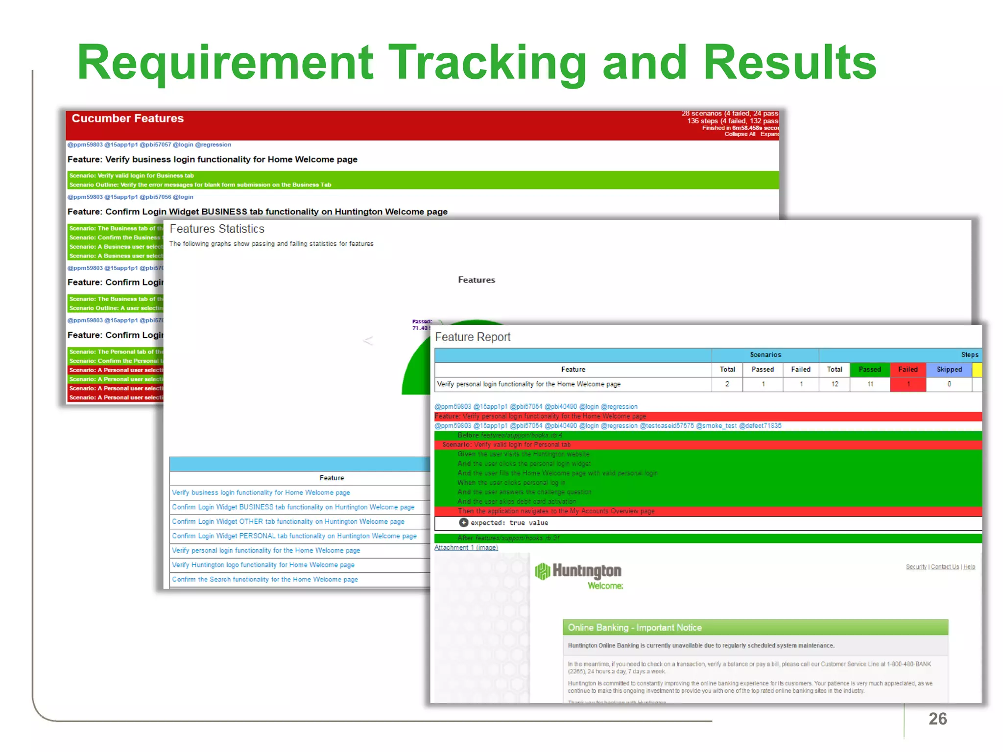 Requirement Tracking and Results
26
 