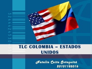 TLC COLOMBIA – ESTADOS
UNIDOS
Natalia Caita Sotaquirá
20101185016
 