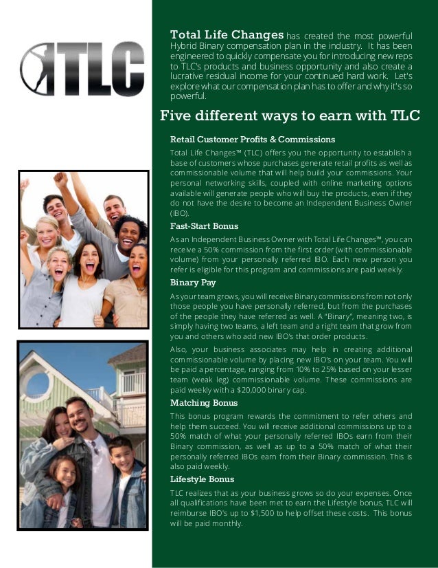 total life changes compensation plan 2015 tlc business opportunity flyer that works