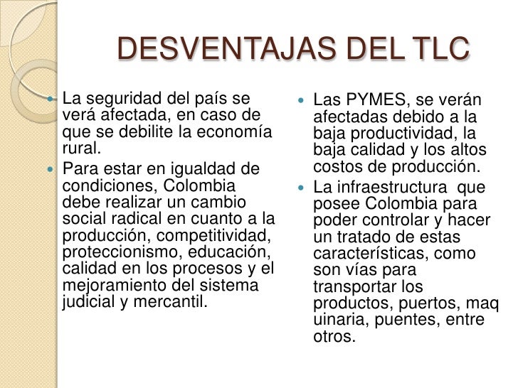 Tlc con usa y la gerencia moderna colombiana