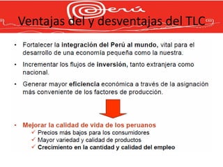 Ventajas del y desventajas del TLC
 