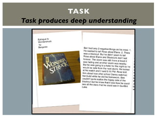 TASK
Task produces deep understanding