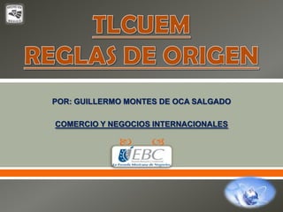  
POR: GUILLERMO MONTES DE OCA SALGADO
COMERCIO Y NEGOCIOS INTERNACIONALES
 