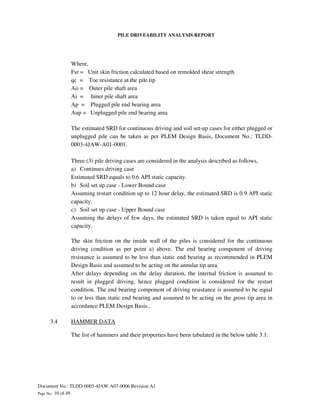 Driveability Form.pdf Tldd 0003-4 jaw-a07-0006 pile driveability analysis-rev a1 | PDF