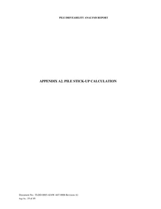 Driveability Form.pdf Tldd 0003-4 jaw-a07-0006 pile driveability analysis-rev a1 | PDF