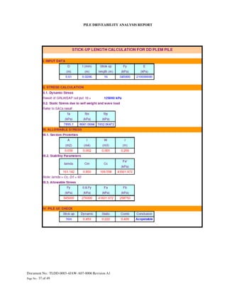 Driveability Form.pdf Tldd 0003-4 jaw-a07-0006 pile driveability analysis-rev a1 | PDF