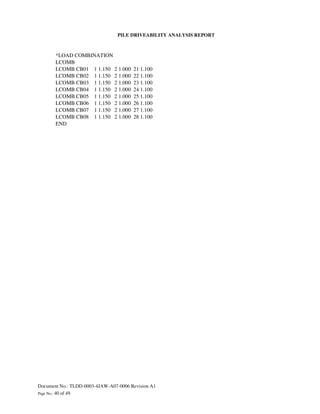 Driveability Form.pdf Tldd 0003-4 jaw-a07-0006 pile driveability analysis-rev a1 | PDF